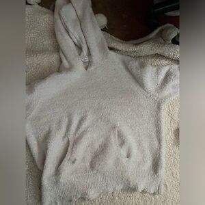 Fluffy white candies large hoodie
